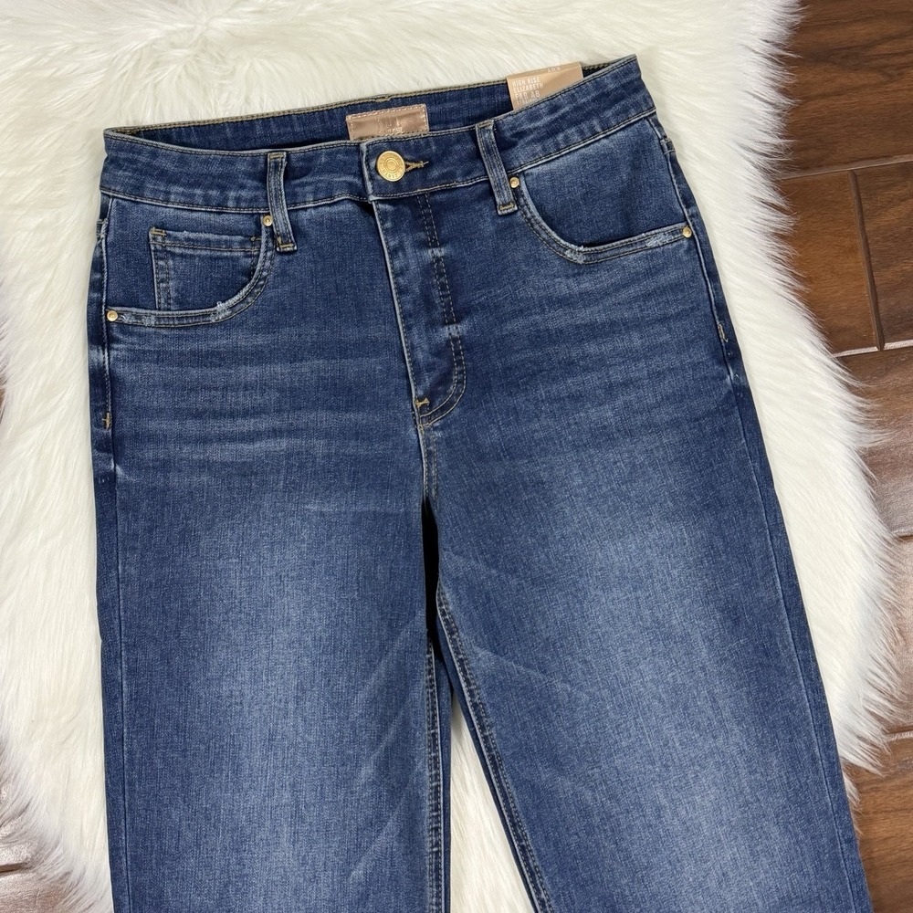 Kut from the Kloth Size 4 Elizabeth Fab AB High Rise Straight Leg Denim Jeans - Picture 2 of 9